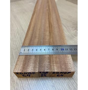 Махагон Кая заготовка грифа безголовой гитары Радиал ААА 27х(46-20-46)х570 мм - из 3х частей-4