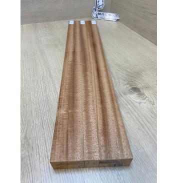 Махагон Кая заготовка грифа безголовой гитары Радиал ААА 27х(46-20-46)х570 мм - из 3х частей-9