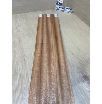 Махагон Кая заготовка грифа безголовой гитары Радиал ААА 27х(46-20-46)х570 мм - из 3х частей-11