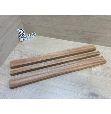 Махагон Кая заготовка грифа безголовой гитары Радиал ААА 24х(45-19-45)х570 мм - из 3х частей-0