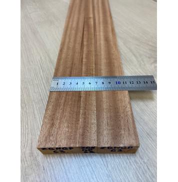 Махагон Кая заготовка грифа безголовой гитары Радиал ААА 24х(45-19-45)х570 мм - из 3х частей-3