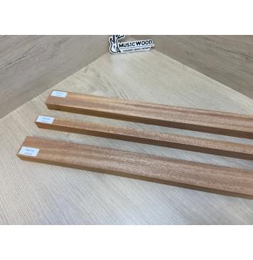 Махагон Кая заготовка грифа безголовой гитары Радиал ААА 24х(45-19-45)х570 мм - из 3х частей-10