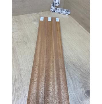 Махагон Кая заготовка грифа безголовой гитары Радиал ААА 24х(45-19-45)х570 мм - из 3х частей-9