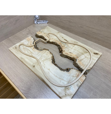 Клён Американский Каповый заготовка на топ Смешанный АА Кап АА 18х370-355х520-510 мм - 2 шт. (книжкой)-3