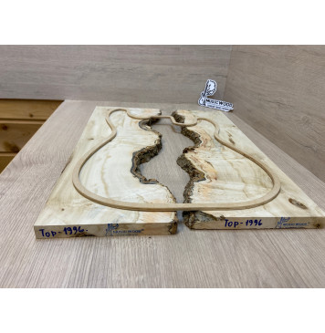 Клён Американский Каповый заготовка на топ Смешанный АА Кап АА 18х370-355х520-510 мм - 2 шт. (книжкой)-5