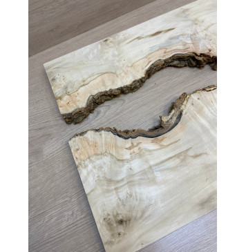 Клён Американский Каповый заготовка на топ Смешанный АА Кап АА 18х370-355х520-510 мм - 2 шт. (книжкой)-6