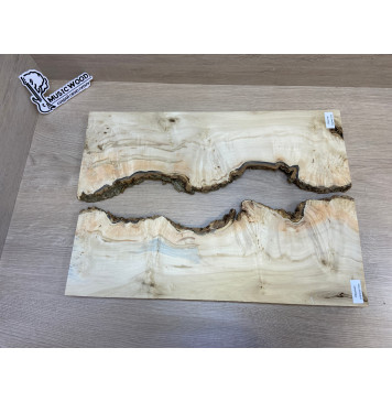 Клён Американский Каповый заготовка на топ Смешанный АА Кап АА 18х370-355х520-510 мм - 2 шт. (книжкой)-9