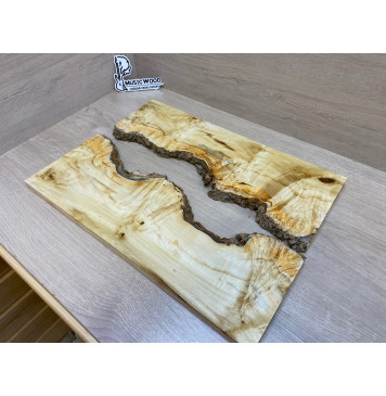 Клён Американский Каповый заготовка на топ Смешанный АА Кап АА 18х370-355х520-510 мм - 2 шт. (книжкой)-12