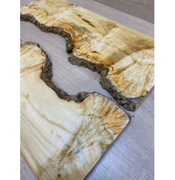 Клён Американский Каповый заготовка на топ Смешанный АА Кап АА 18х370-355х520-510 мм - 2 шт. (книжкой)-8