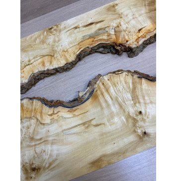 Клён Американский Каповый заготовка на топ Смешанный АА Кап АА 18х370-355х520-510 мм - 2 шт. (книжкой)-10