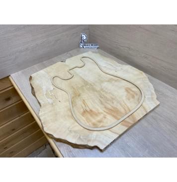 Клён Американский Волнистый заготовка на топ Смешанный ААА Волна А 15х280-190х535 мм - 2 шт. (книжкой)-3