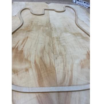 Клён Американский Волнистый заготовка на топ Смешанный ААА Волна А 15х280-190х535 мм - 2 шт. (книжкой)-4