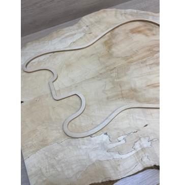 Клён Американский Волнистый заготовка на топ Смешанный ААА Волна А 15х280-190х535 мм - 2 шт. (книжкой)-6