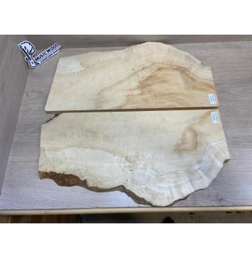 Клён Американский Волнистый заготовка на топ Смешанный ААА Волна А 15х280-190х535 мм - 2 шт. (книжкой)-9