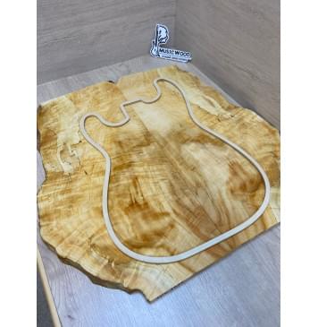 Клён Американский Волнистый заготовка на топ Смешанный ААА Волна А 15х280-190х535 мм - 2 шт. (книжкой)-10