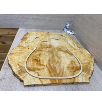 Клён Американский Волнистый заготовка на топ Смешанный ААА Волна А 15х280-190х535 мм - 2 шт. (книжкой)-13