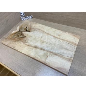 Клён Американский Волнистый заготовка на топ под заливку Смешанный А Волна АА 20х180-162х580 мм - 2 шт. (книжкой) Уценка-сучки,трещины-3