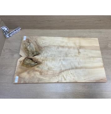 Клён Американский Волнистый заготовка на топ под заливку Смешанный А Волна АА 20х180-162х580 мм - 2 шт. (книжкой) Уценка-сучки,трещины-15