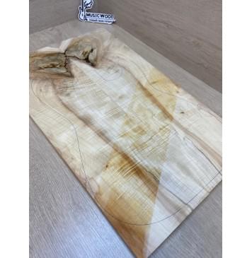 Клён Американский Волнистый заготовка на топ под заливку Смешанный А Волна АА 20х180-162х580 мм - 2 шт. (книжкой) Уценка-сучки,трещины-14