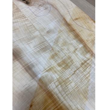 Клён Американский Волнистый заготовка на топ под заливку Смешанный А Волна АА 20х180-162х580 мм - 2 шт. (книжкой) Уценка-сучки,трещины-12