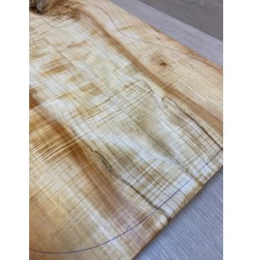 Клён Американский Волнистый заготовка на топ под заливку Смешанный А Волна АА 20х180-162х580 мм - 2 шт. (книжкой) Уценка-сучки,трещины-16