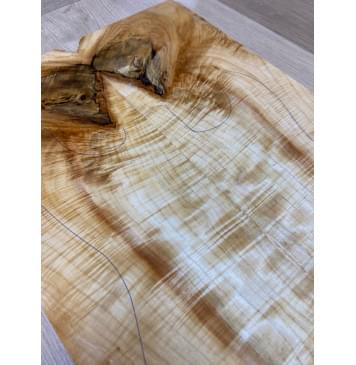 Клён Американский Волнистый заготовка на топ под заливку Смешанный А Волна АА 20х180-162х580 мм - 2 шт. (книжкой) Уценка-сучки,трещины-17