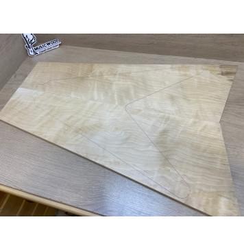 Берёза Пламенная заготовка на топ Смешанный ААА Волна АА 11х235-133х710-655 мм - 2шт (книжкой)-3