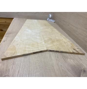 Берёза Пламенная заготовка на топ Смешанный ААА Волна АА 11х235-133х710-655 мм - 2шт (книжкой)-4