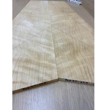 Берёза Пламенная заготовка на топ Смешанный ААА Волна АА 11х235-133х710-655 мм - 2шт (книжкой)-5