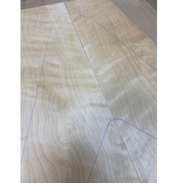 Берёза Пламенная заготовка на топ Смешанный ААА Волна АА 11х235-133х710-655 мм - 2шт (книжкой)-6