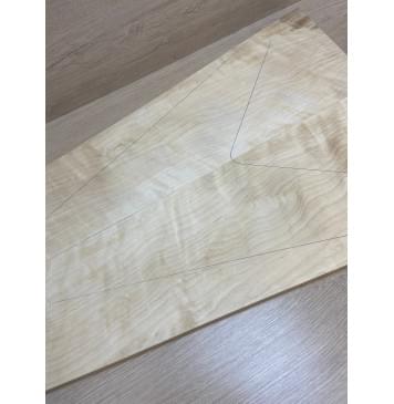 Берёза Пламенная заготовка на топ Смешанный ААА Волна АА 11х235-133х710-655 мм - 2шт (книжкой)-8