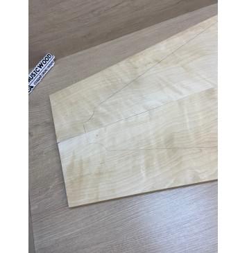Берёза Пламенная заготовка на топ Смешанный ААА Волна АА 11х235-133х710-655 мм - 2шт (книжкой)-9