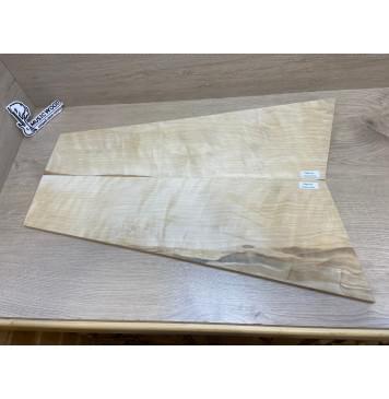 Берёза Пламенная заготовка на топ Смешанный ААА Волна АА 11х235-133х710-655 мм - 2шт (книжкой)-11