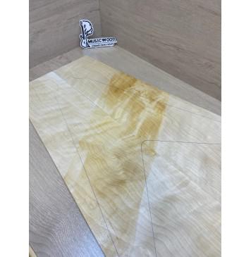 Берёза Пламенная заготовка на топ Смешанный ААА Волна АА 11х235-133х710-655 мм - 2шт (книжкой)-10