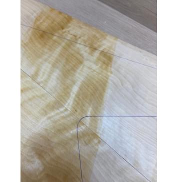 Берёза Пламенная заготовка на топ Смешанный ААА Волна АА 11х235-133х710-655 мм - 2шт (книжкой)-7