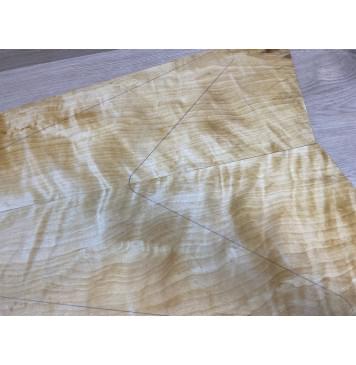 Берёза Пламенная заготовка на топ Смешанный ААА Волна АА 11х235-133х710-655 мм - 2шт (книжкой)-15