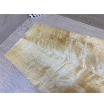 Берёза Пламенная заготовка на топ Смешанный ААА Волна АА 11х235-133х710-655 мм - 2шт (книжкой)-16