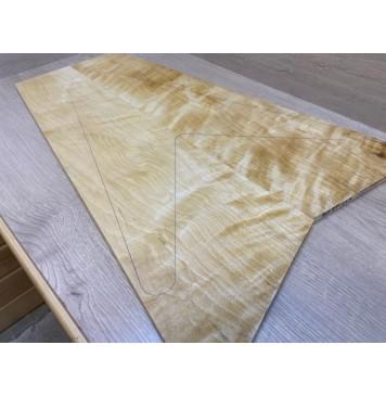 Берёза Пламенная заготовка на топ Смешанный ААА Волна АА 11х235-133х710-655 мм - 2шт (книжкой)-17