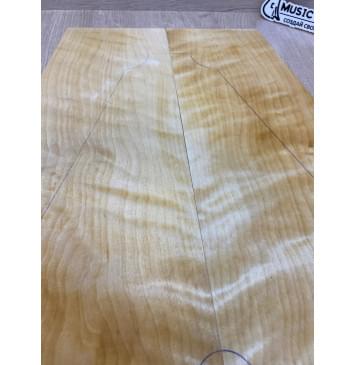 Берёза Пламенная заготовка на топ Смешанный ААА Волна АА 11х235-133х710-655 мм - 2шт (книжкой)-13