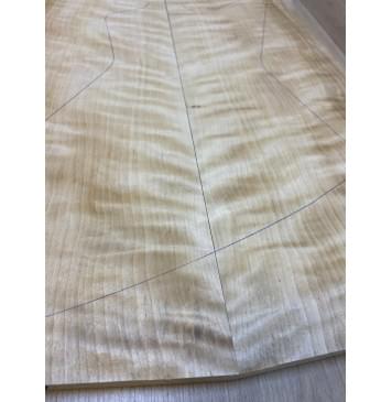 Берёза Пламенная заготовка на топ Радиал АА Волна АА 16х260-215х695 мм - 2шт (книжкой) -6