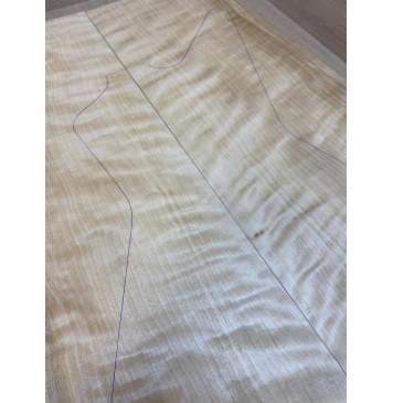 Берёза Пламенная заготовка на топ Радиал АА Волна АА 16х260-215х695 мм - 2шт (книжкой) -7