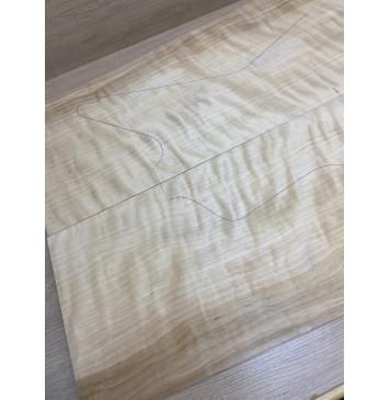 Берёза Пламенная заготовка на топ Радиал АА Волна АА 16х260-215х695 мм - 2шт (книжкой) -8