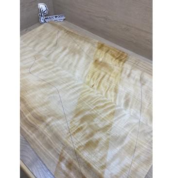 Берёза Пламенная заготовка на топ Радиал АА Волна АА 16х260-215х695 мм - 2шт (книжкой) -10