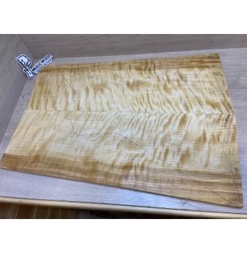 Берёза Пламенная заготовка на топ Радиал АА Волна АА 16х260-215х695 мм - 2шт (книжкой) -0