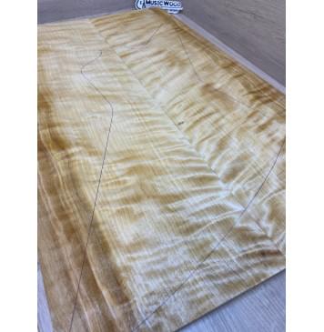 Берёза Пламенная заготовка на топ Радиал АА Волна АА 16х260-215х695 мм - 2шт (книжкой) -12