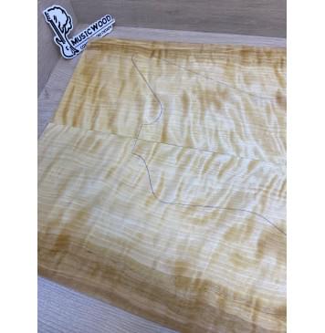 Берёза Пламенная заготовка на топ Радиал АА Волна АА 16х260-215х695 мм - 2шт (книжкой) -13