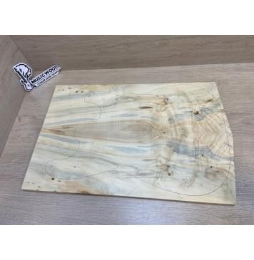 Клён Американский Каповый заготовка на топ Смешанный А Кап А 14.5х169х515-495 мм - 2 шт. (книжкой) АКЦИЯ-2