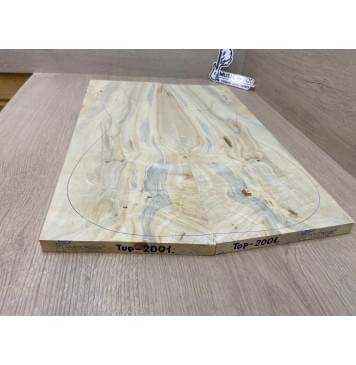 Клён Американский Каповый заготовка на топ Смешанный А Кап А 14.5х169х515-495 мм - 2 шт. (книжкой) АКЦИЯ-4