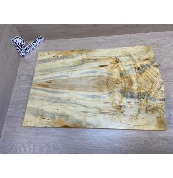 Клён Американский Каповый заготовка на топ Смешанный А Кап А 14.5х169х515-495 мм - 2 шт. (книжкой) АКЦИЯ-0