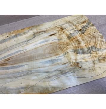 Клён Американский Каповый заготовка на топ Смешанный А Кап А 14.5х169х515-495 мм - 2 шт. (книжкой) АКЦИЯ-15